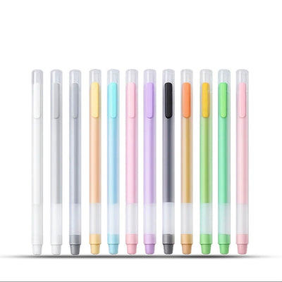 KACO Base 12 Mix Colour Gel Pen Set - Perfect for writing, drawing, and creative projects.