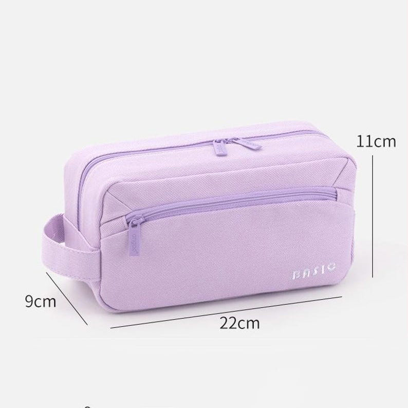 Large Canvas Pencil Case: Craft & Makeup Organizer