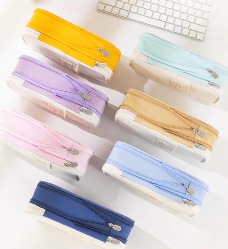 Large Expandable Pencil Case - 6 Colours