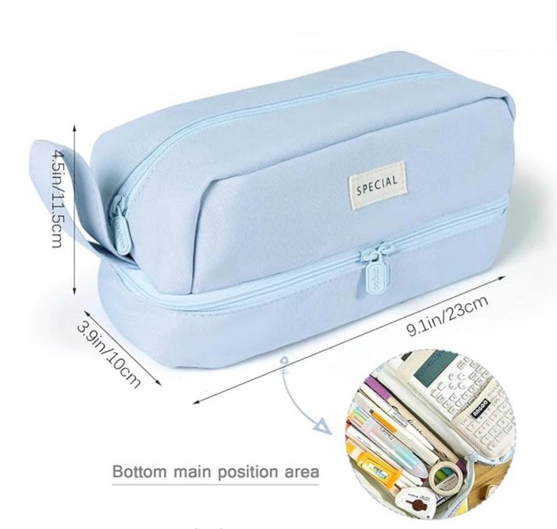 Double Layer Pencil Case: Large Capacity Stationery Organizer