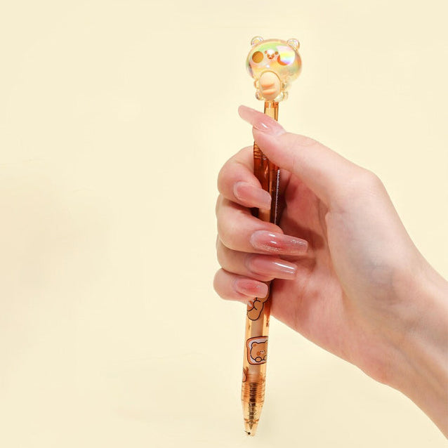 Kawaii Baking Bear Gel Pens – Black Ink, 0.5mm Tip
